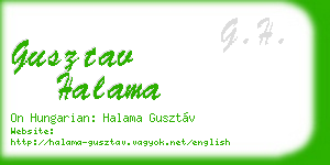 gusztav halama business card